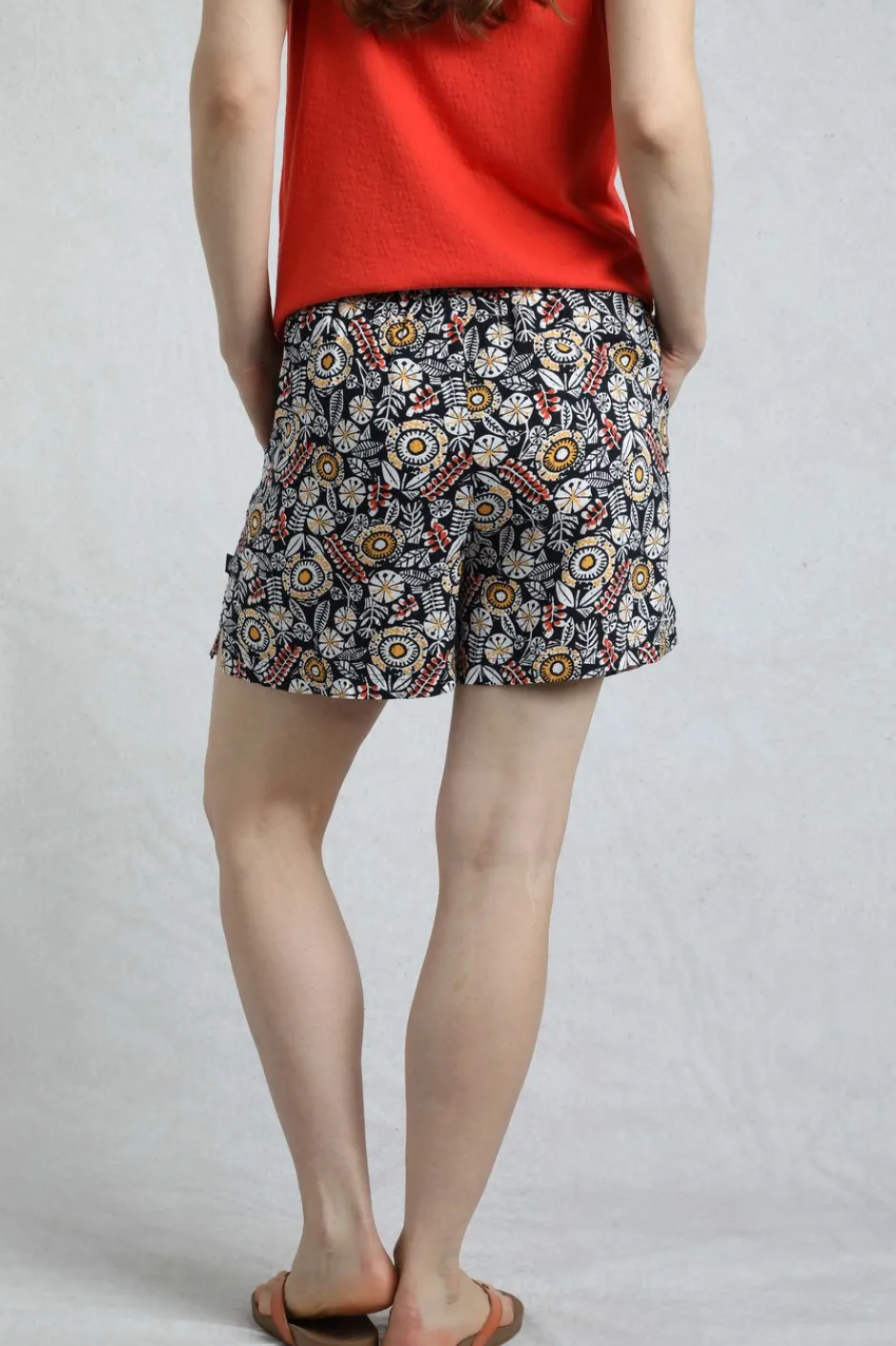 Weird Fish Shorts|Sundance Eco Viscose Printed Shorts Navy