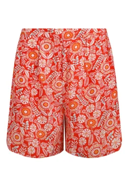 Weird Fish Shorts|Sundance Eco Viscose Printed Shorts Tango Red