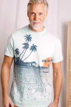 Weird Fish T-Shirts|Sunlight Washed Out Slub T-Shirt Blue Surf