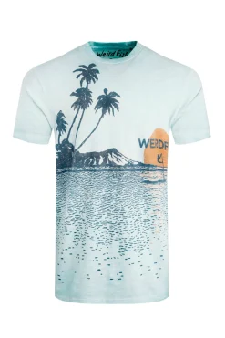 Weird Fish T-Shirts|Sunlight Washed Out Slub T-Shirt Blue Surf