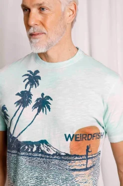 Weird Fish T-Shirts|Sunlight Washed Out Slub T-Shirt Blue Surf