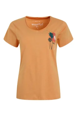 Weird Fish Tunics|Tops & T-Shirts|Sunset Palm Organic Cotton Graphic T-Shirt Mango