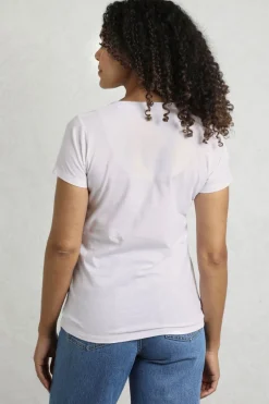 Weird Fish Tunics|Tops & T-Shirts|Sunset Palm Organic Cotton Graphic T-Shirt White