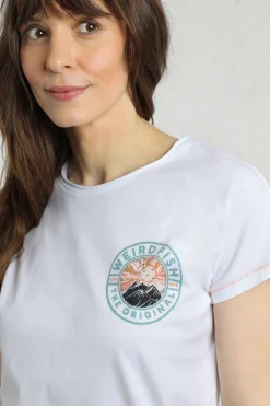 Weird Fish Tunics|Tops & T-Shirts|Sunset Summit Back Print Organic Cotton Graphic T-Shirt White