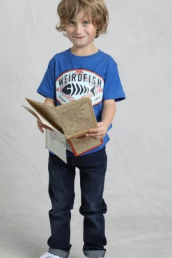 Weird Fish Kids Tops & T-Shirts|Surf Co Kids Eco Graphic T-Shirt Cobalt Blue