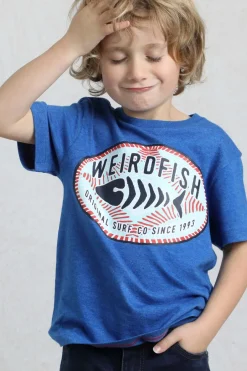 Weird Fish Kids Tops & T-Shirts|Surf Co Kids Eco Graphic T-Shirt Cobalt Blue