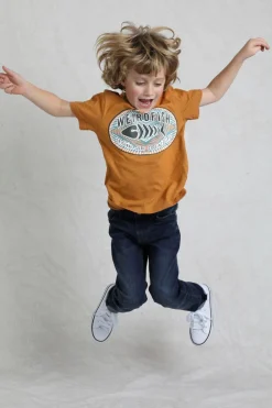 Weird Fish Kids Tops & T-Shirts|Surf Co Kids Eco Graphic T-Shirt Caramel