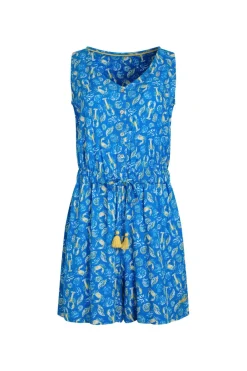 Weird Fish Dresses|Leggings|Taka LivaEco™ Printed Viscose Playsuit Adriatic Blue