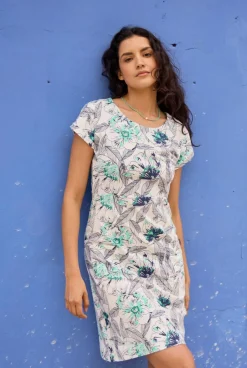 Weird Fish Dresses|Tallahassee Organic Jersey Dress Cream