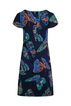 Weird Fish Dresses|Tallahassee Organic Jersey Dress Dark Blue