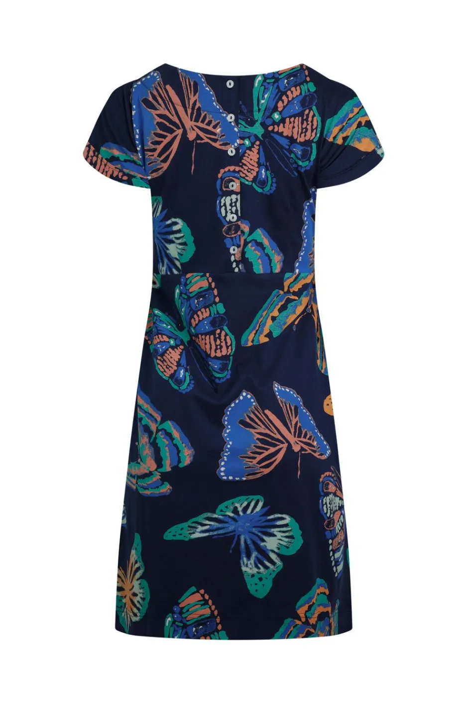 Weird Fish Dresses|Tallahassee Organic Jersey Dress Dark Blue