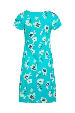 Weird Fish Dresses|Tallahassee Organic Jersey Dress Blue Shine