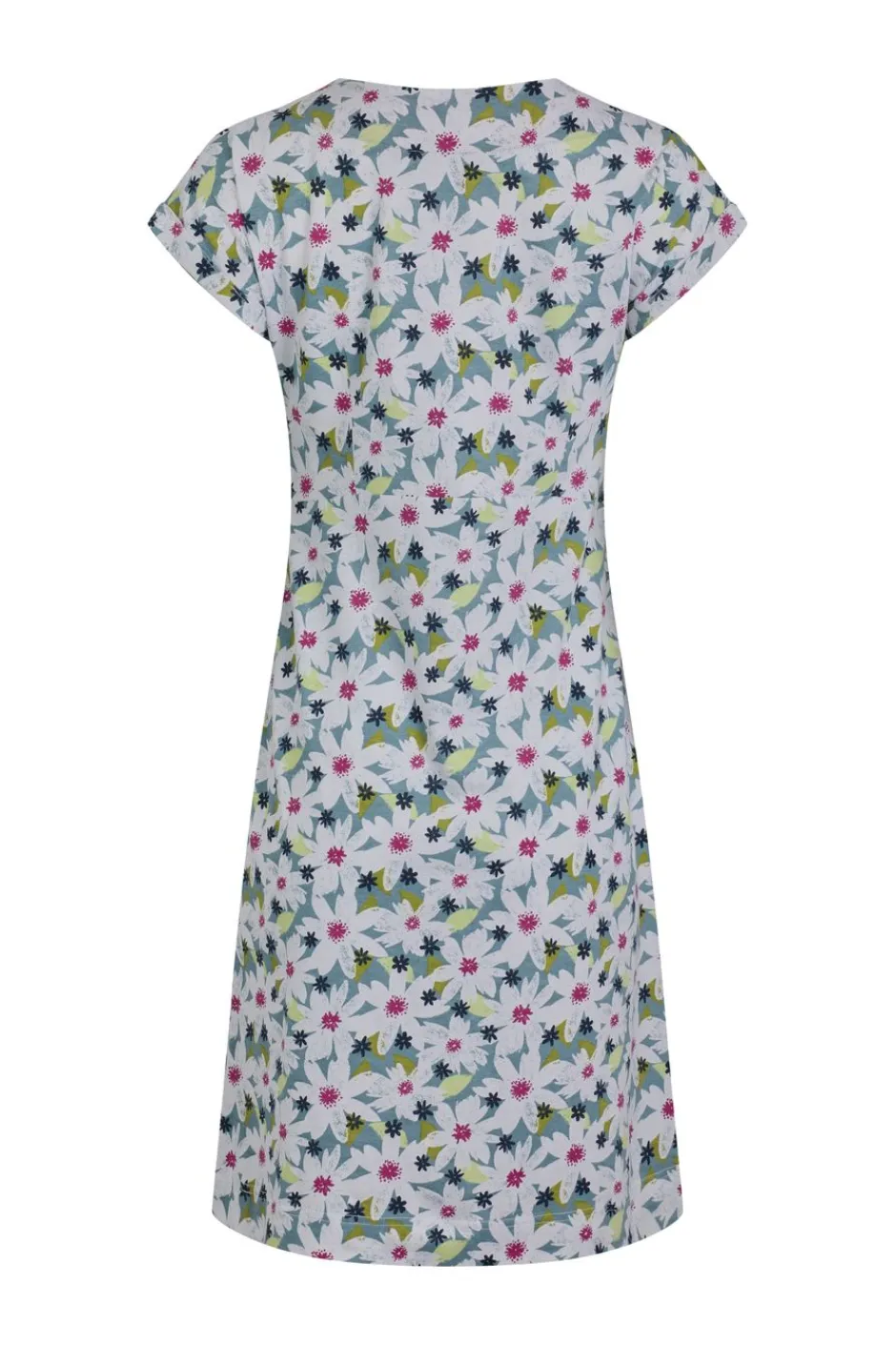 Weird Fish Dresses|Tallahassee Organic Jersey Dress Washed Blue