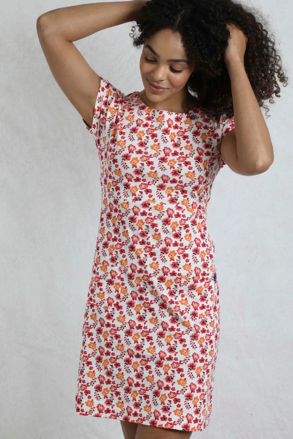 Weird Fish Dresses|Tallahassee Organic Jersey Dress Apricot