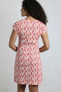 Weird Fish Dresses|Tallahassee Organic Jersey Dress Apricot