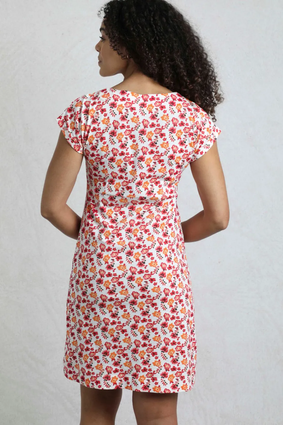 Weird Fish Dresses|Tallahassee Organic Jersey Dress Apricot