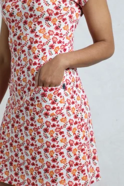 Weird Fish Dresses|Tallahassee Organic Jersey Dress Apricot