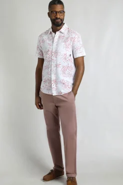 Weird Fish Shirts|Linen|Tarim Linen Rich Hawaiian Shirt Red