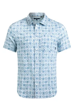 Weird Fish Shirts|Linen|Tarim Linen Rich Hawaiian Shirt Faded Denim
