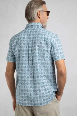Weird Fish Shirts|Linen|Tarim Linen Rich Hawaiian Shirt Faded Denim
