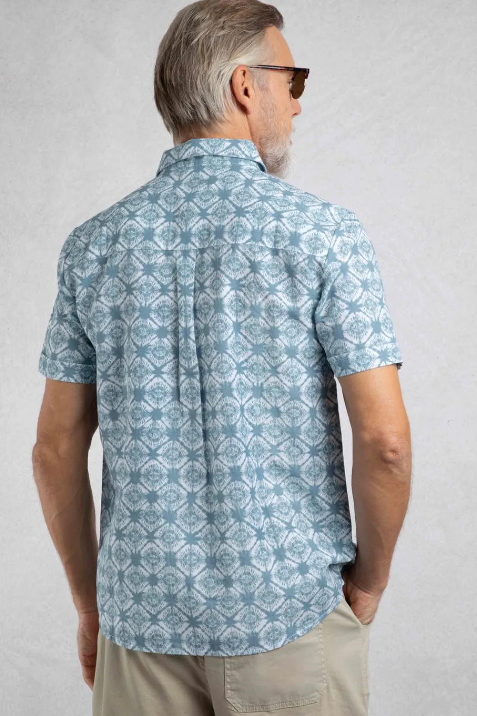 Weird Fish Shirts|Linen|Tarim Linen Rich Hawaiian Shirt Faded Denim