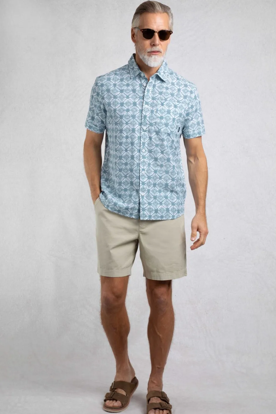 Weird Fish Shirts|Linen|Tarim Linen Rich Hawaiian Shirt Faded Denim