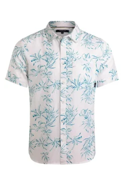 Weird Fish Shirts|Linen|Tarim Linen Rich Hawaiian Shirt Blue