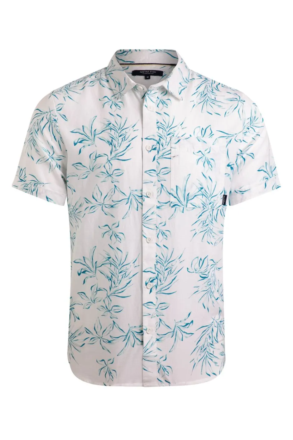 Weird Fish Shirts|Linen|Tarim Linen Rich Hawaiian Shirt Blue
