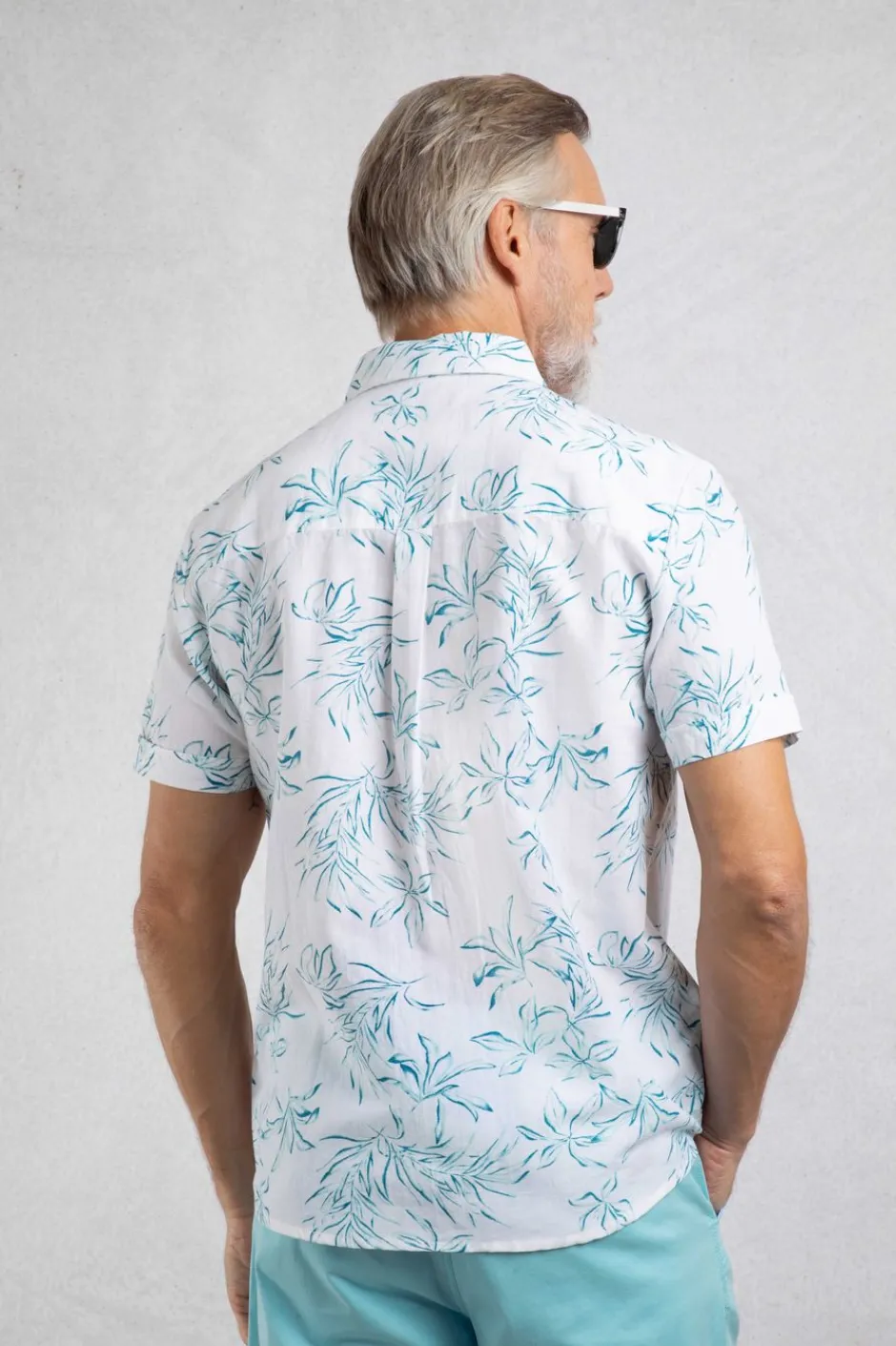 Weird Fish Shirts|Linen|Tarim Linen Rich Hawaiian Shirt Blue