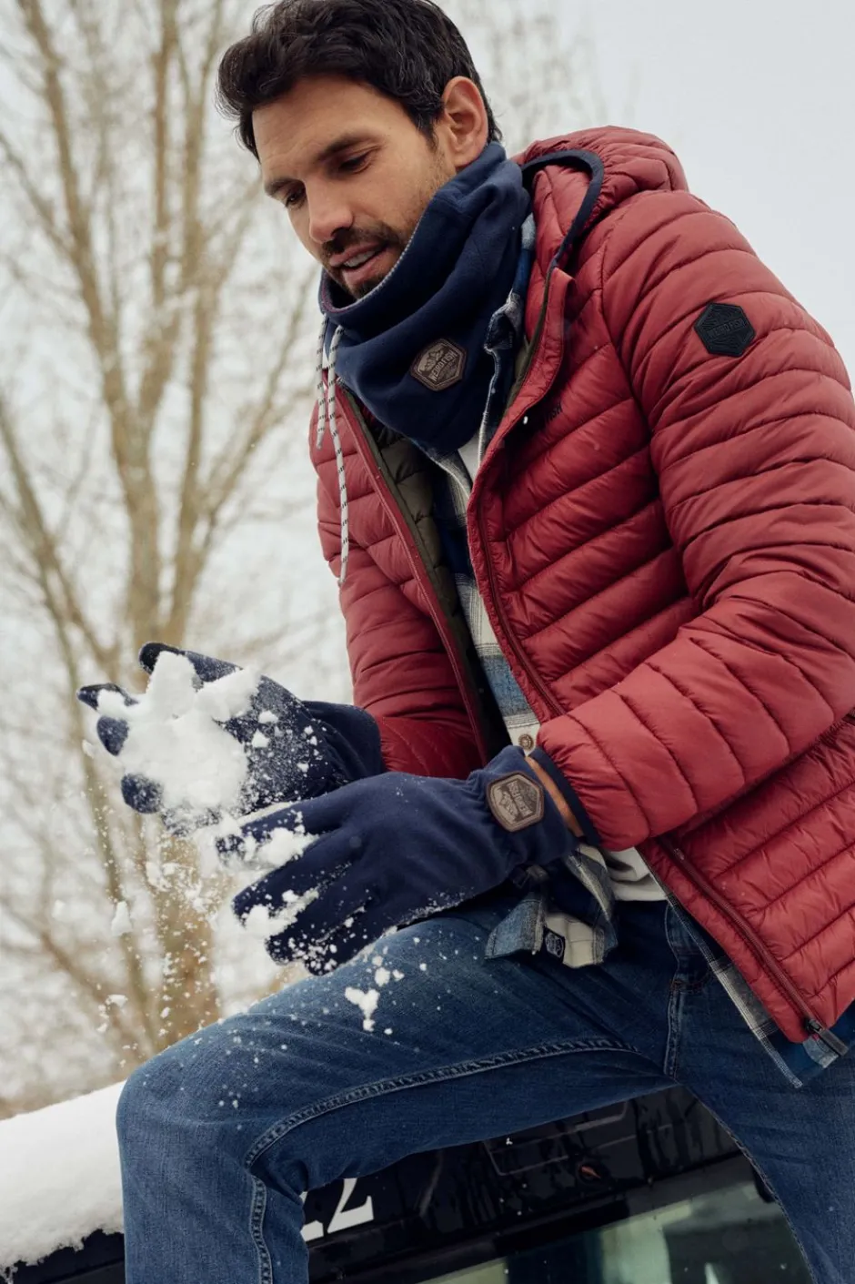 Weird Fish Caps & Scarves|Scarves & Caps|Tayport Microfleece Gloves Navy