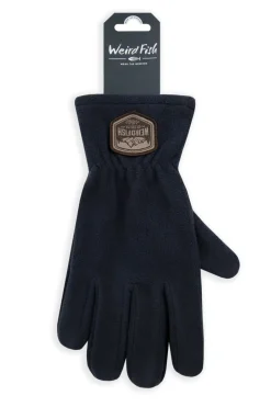Weird Fish Caps & Scarves|Scarves & Caps|Tayport Microfleece Gloves Navy