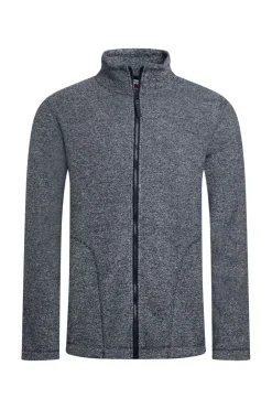 Weird Fish Fleece|Thames Eco Full Zip Snow Marl Fleece Navy