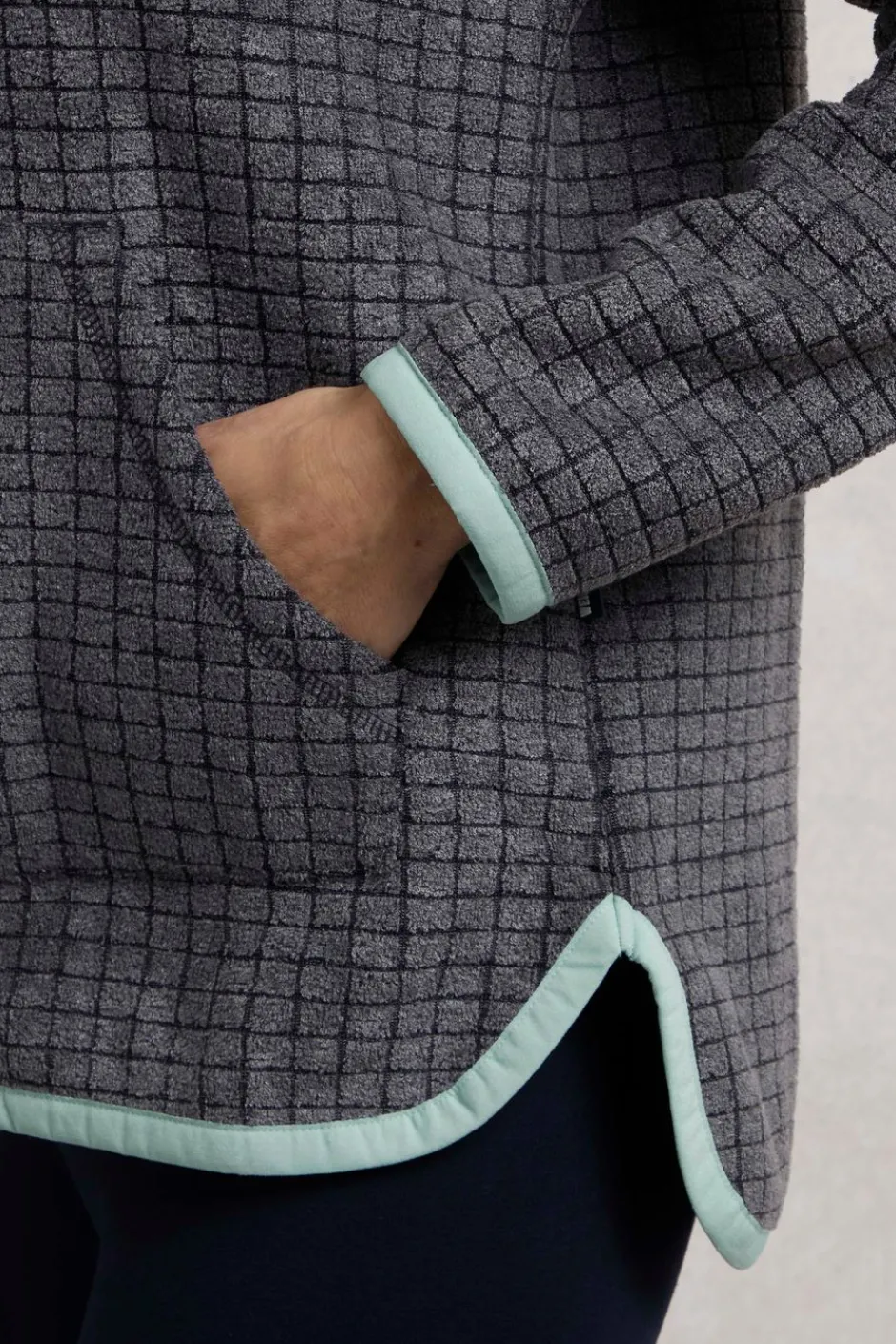 Weird Fish Fleece|Tilly Eco Full Zip Grid Fleece Navy
