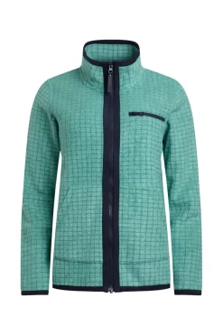 Weird Fish Fleece|Tilly Eco Full Zip Grid Fleece Viridis
