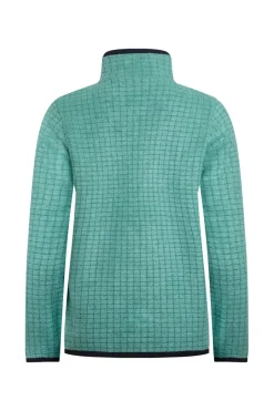 Weird Fish Fleece|Tilly Eco Full Zip Grid Fleece Viridis