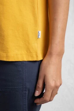 Weird Fish Tunics|Tops & T-Shirts|Tirtha Organic Cotton Embroidered Jersey Vest Deep Amber