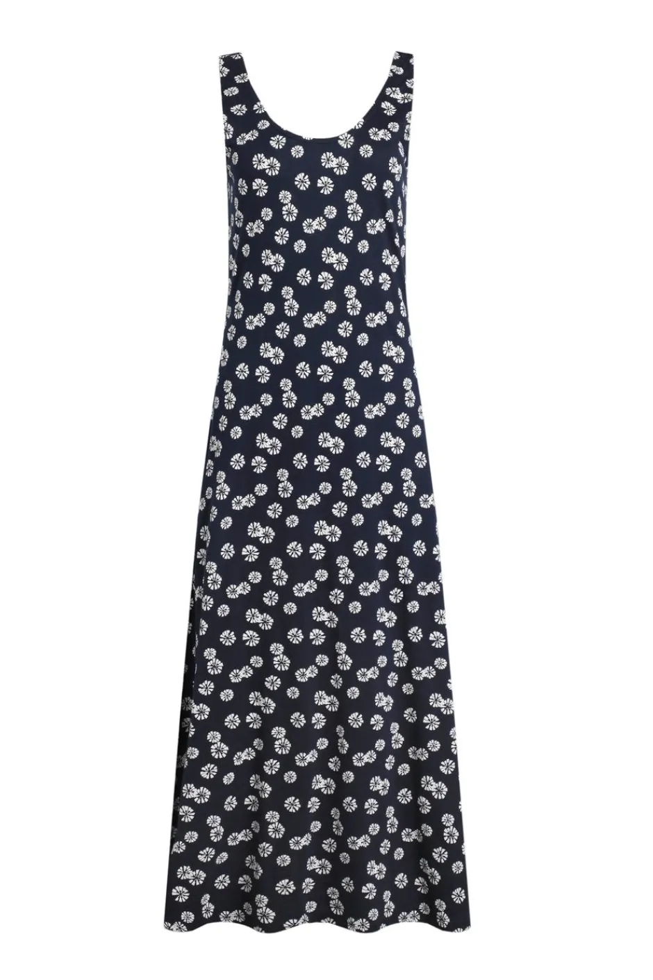 Weird Fish Dresses|Tivoli Printed Jersey Dress Navy Blue