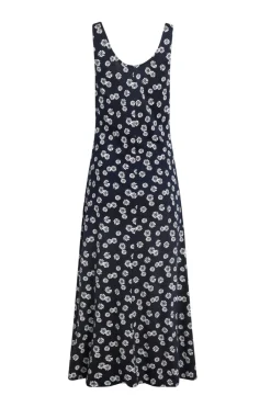 Weird Fish Dresses|Tivoli Printed Jersey Dress Navy Blue