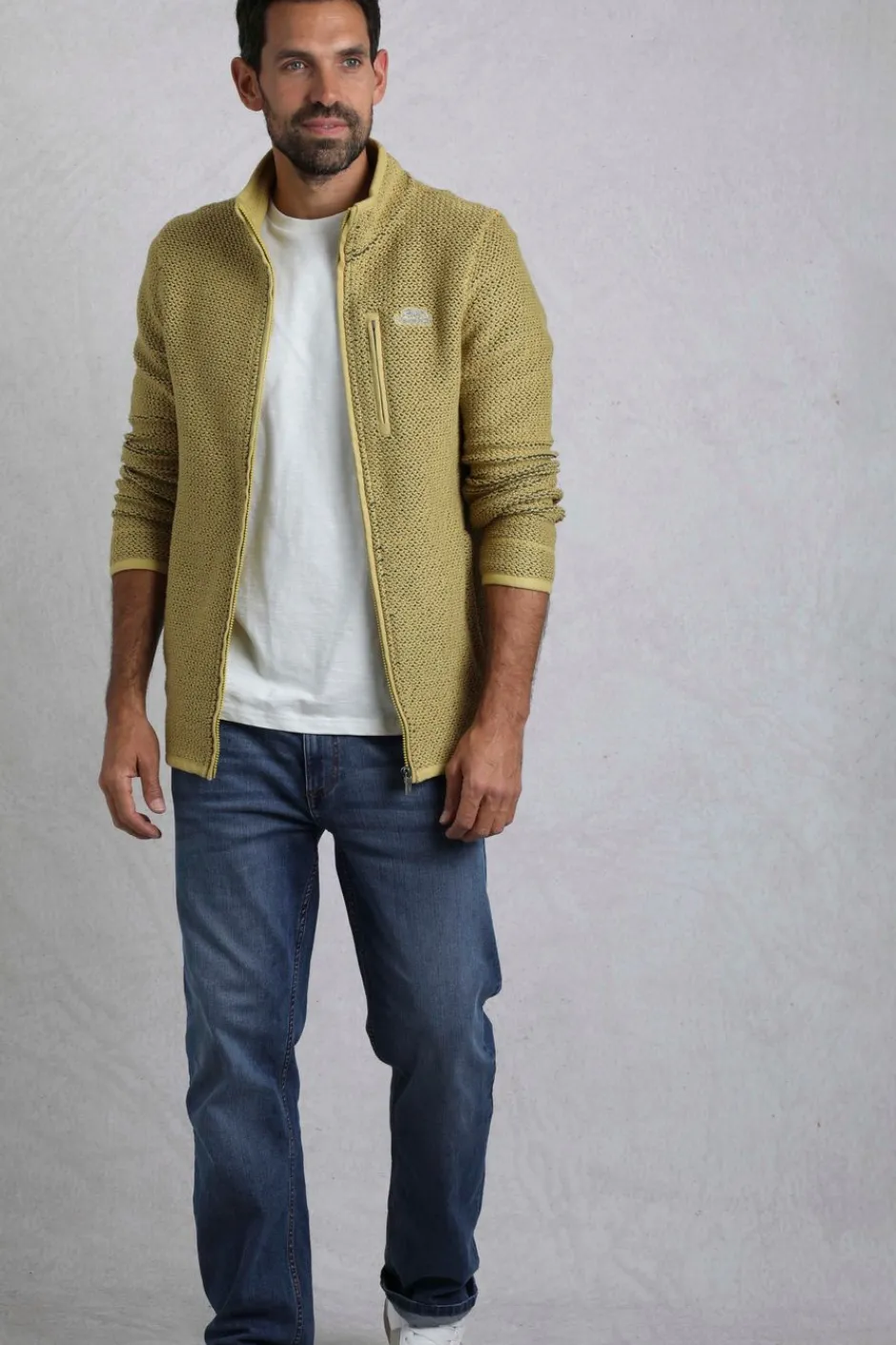 Weird Fish Sweatshirts & Hoodies|Transom Eco Full Zip Macaroni Antique Moss