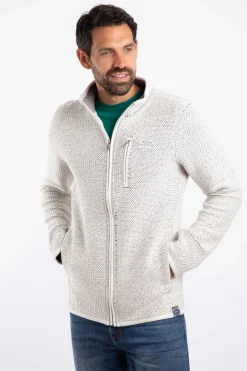 Weird Fish Sweatshirts & Hoodies|Transom Eco Full Zip Macaroni Ecru