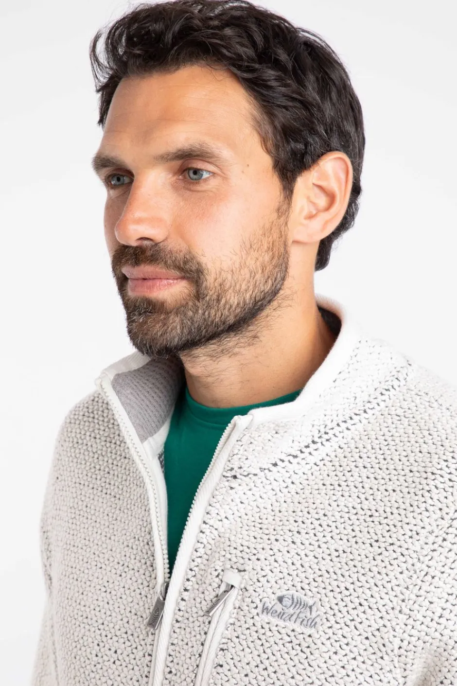 Weird Fish Sweatshirts & Hoodies|Transom Eco Full Zip Macaroni Ecru