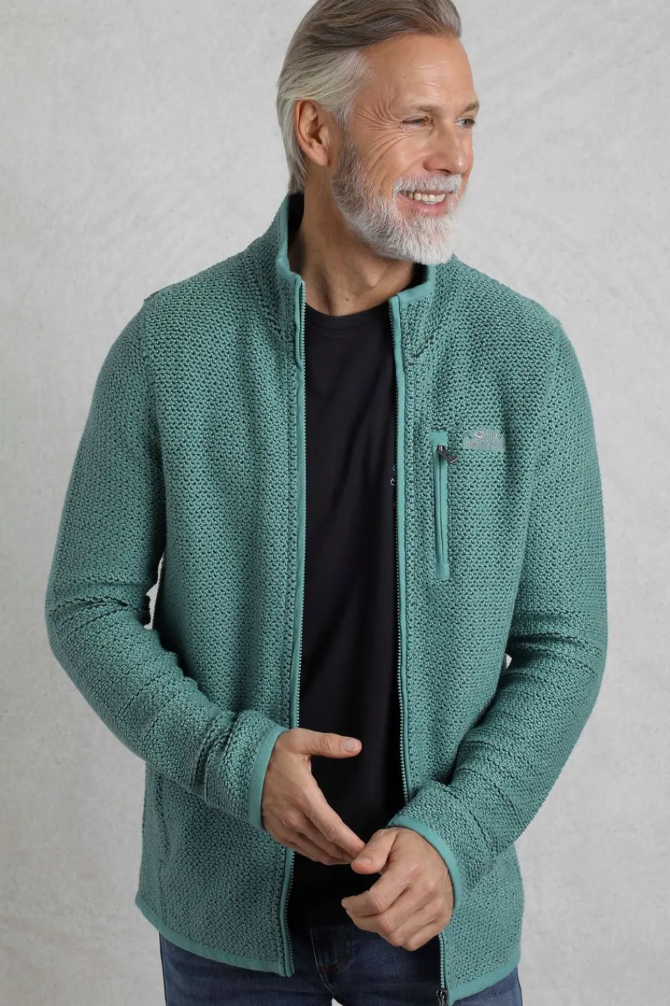 Weird Fish Sweatshirts & Hoodies|Transom Eco Full Zip Macaroni Mineral Blue