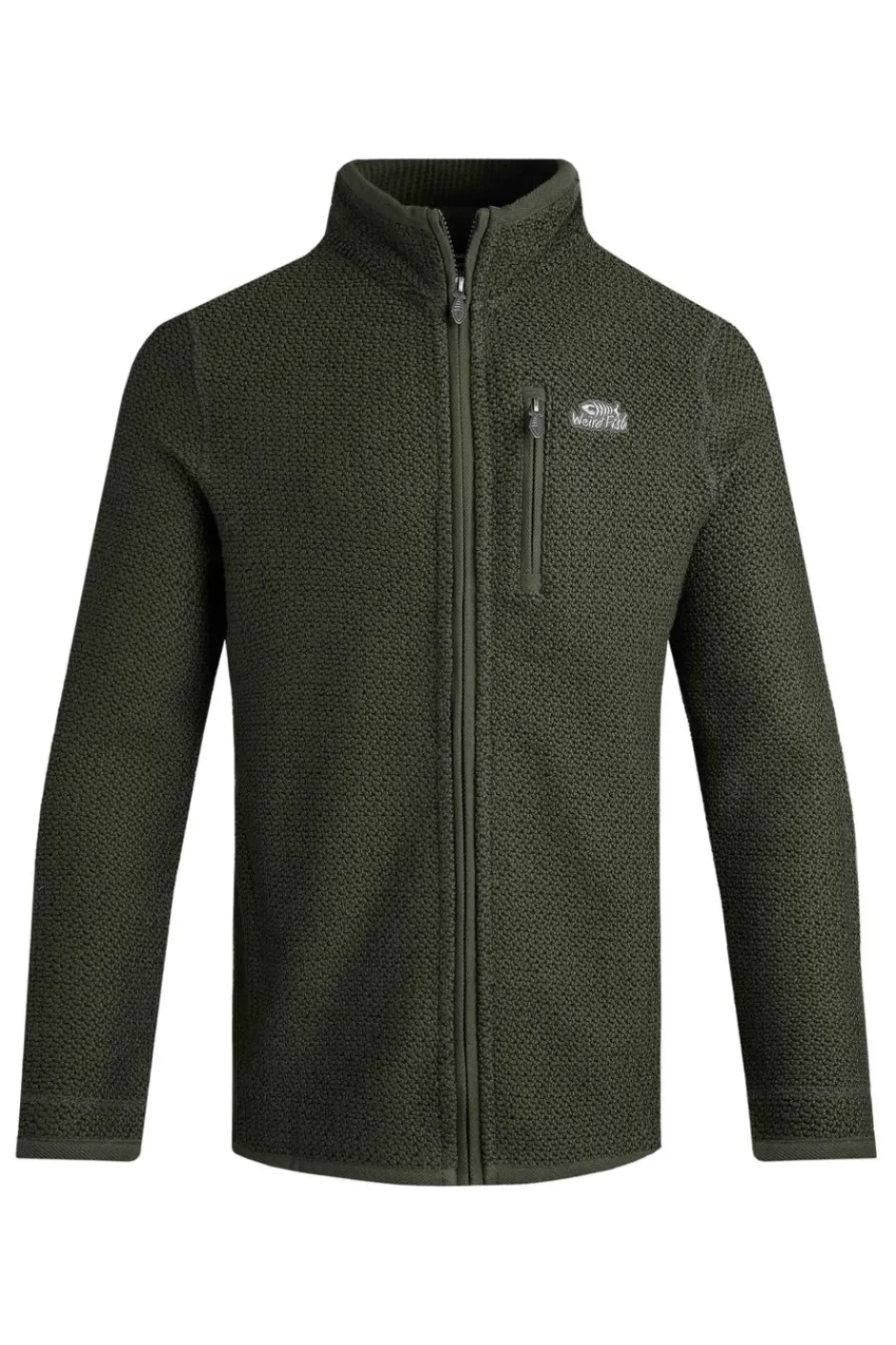 Weird Fish Sweatshirts & Hoodies|Transom Full Zip Eco Macaroni Sweatshirt Deep Lichen Green