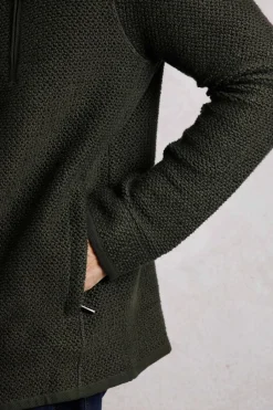 Weird Fish Sweatshirts & Hoodies|Transom Full Zip Eco Macaroni Sweatshirt Deep Lichen Green