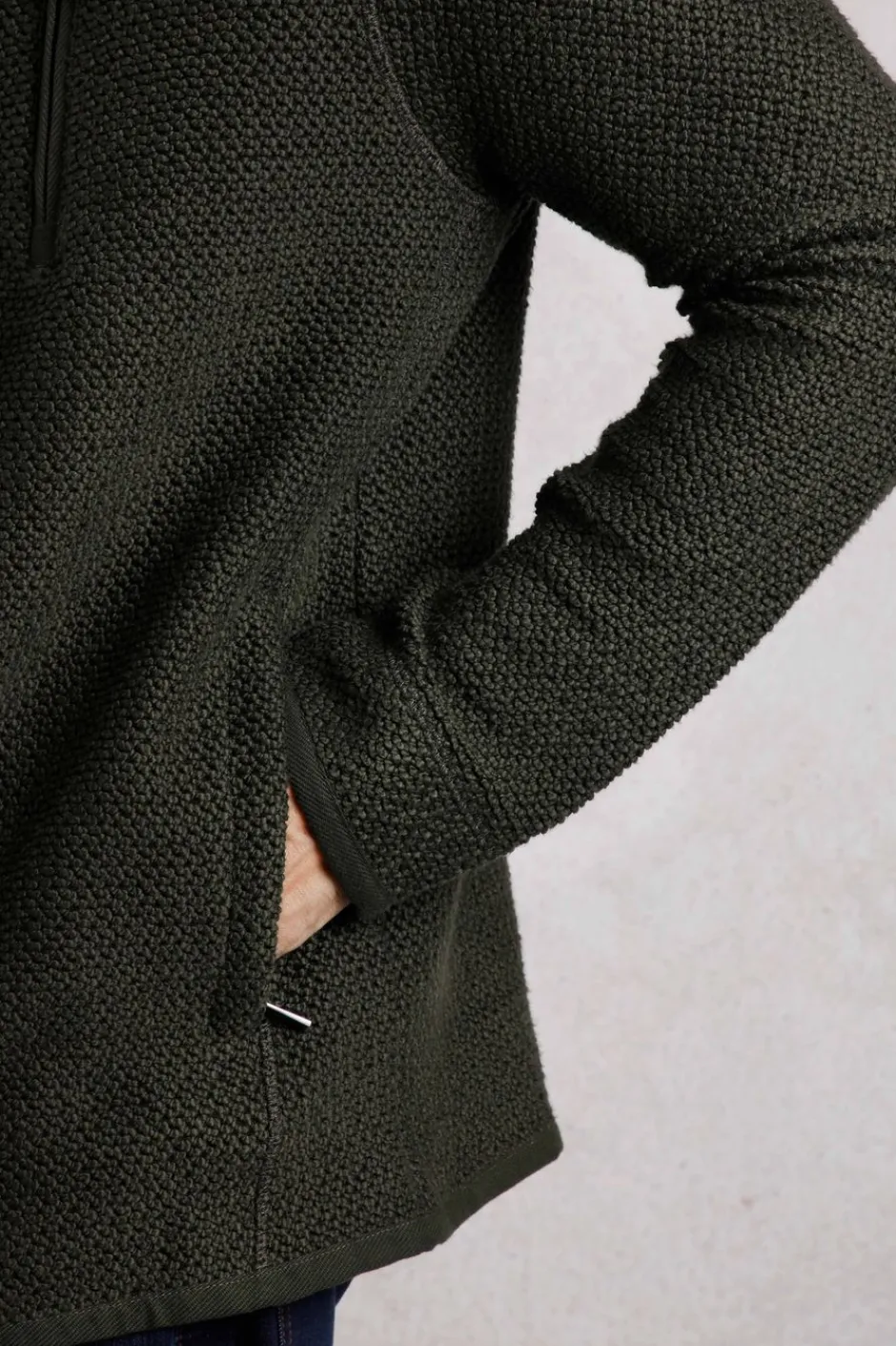 Weird Fish Sweatshirts & Hoodies|Transom Full Zip Eco Macaroni Sweatshirt Deep Lichen Green