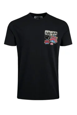 Weird Fish T-Shirts|Travelling Whaleburys Back Print Artist T-Shirt Black