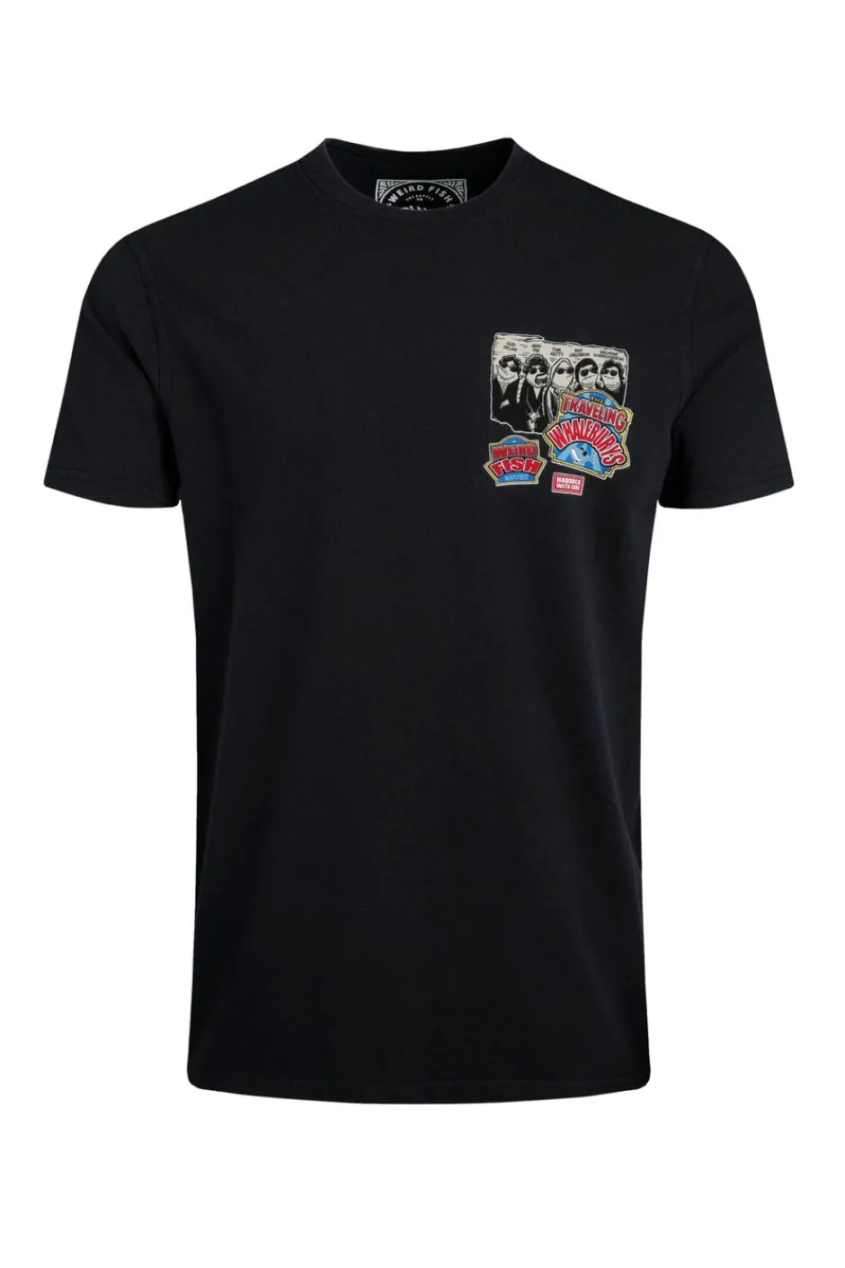Weird Fish T-Shirts|Travelling Whaleburys Back Print Artist T-Shirt Black
