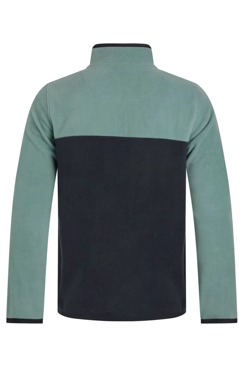 Weird Fish Fleece|Tristan 1/4 Zip Colour Block Microfleece Mineral Blue