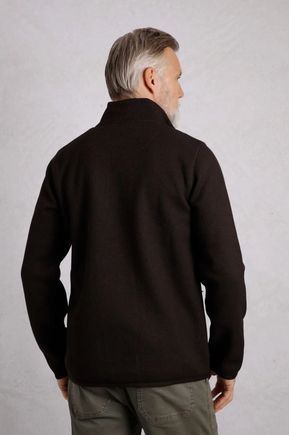 Weird Fish Fleece|Turlock 1/4 Zip Bonded Fleece Chocolate