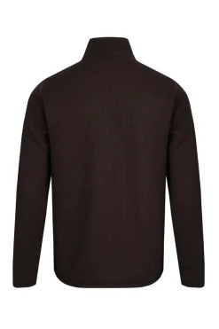 Weird Fish Fleece|Turlock 1/4 Zip Bonded Fleece Chocolate